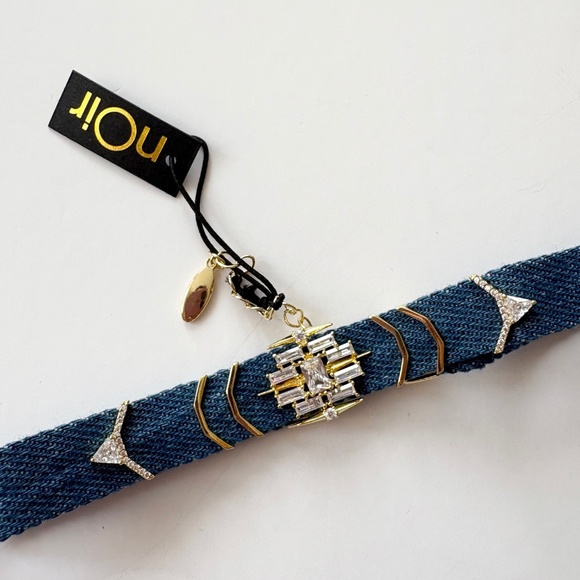 Noir NYC garland denim choker - Picture 2 of 4